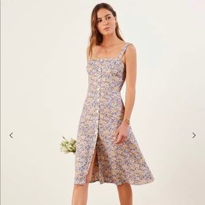 Reformation floral midi a-line dress